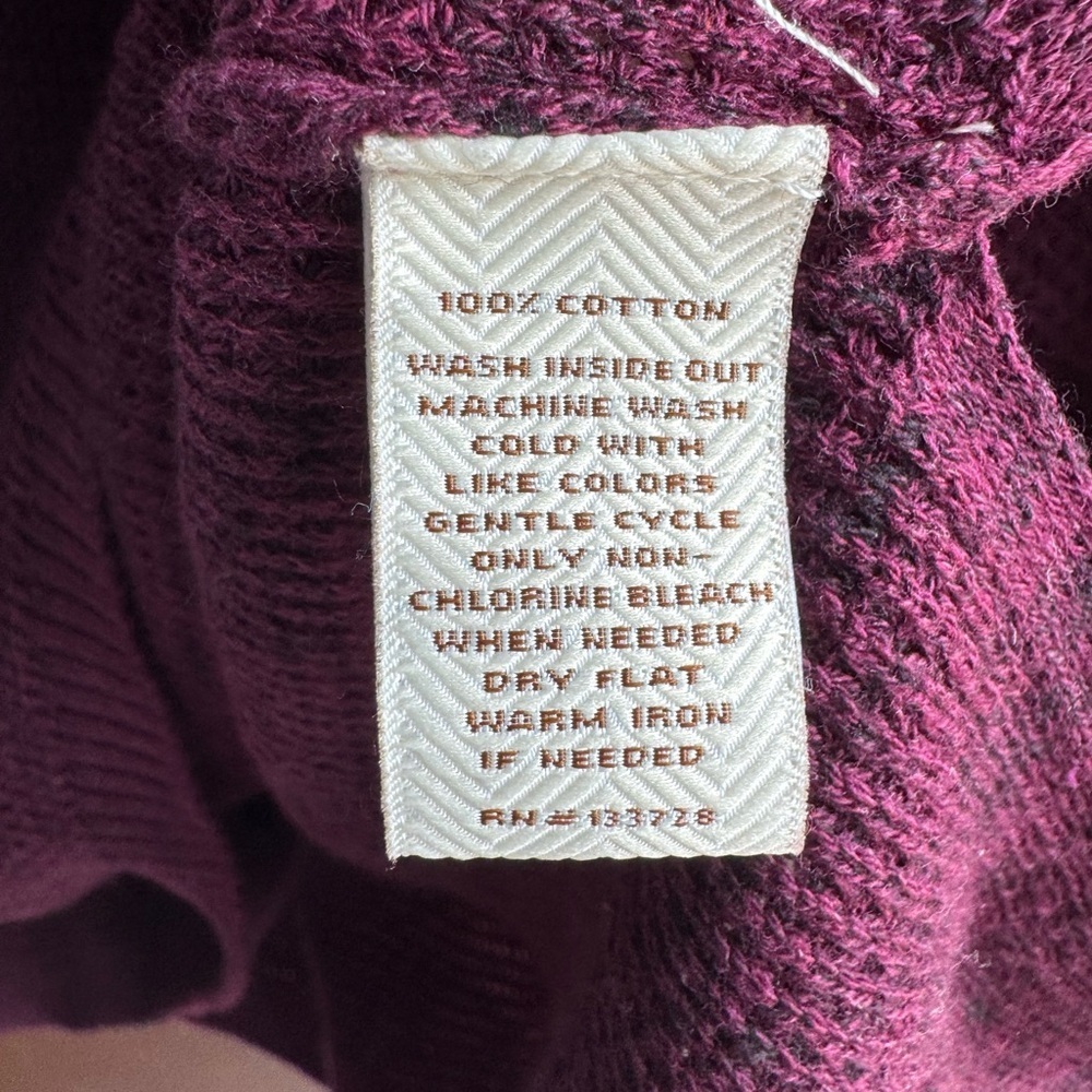Sonoma Maroon Hoodie With Knit Sleeves Size XL - Picture 4 of 6